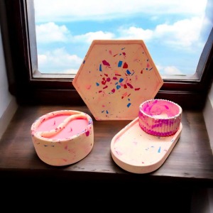 Dörtlü terrazzo set