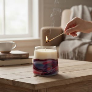 Soya wax cam kapaklı mum 