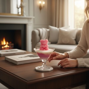 Soya wax cam cup yavru  (ayıcıklıfitilli) mum 